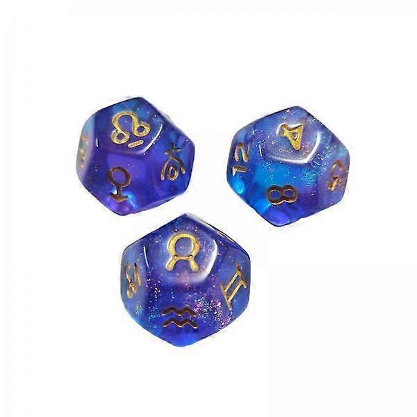 10x3 Pieces D12 Polyhedral Dice Astrology Dices for Card Game Role Playing Game