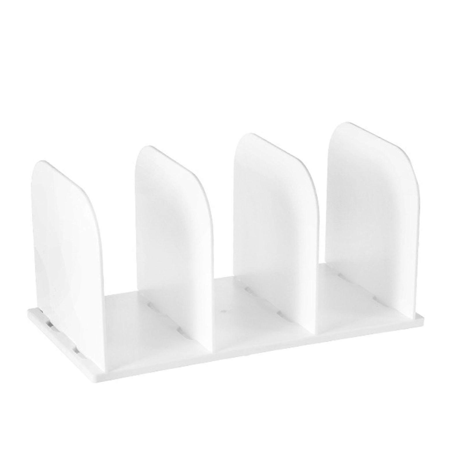 Desk Book Stopper 3 Compartments Book End for Shelf Desktop Book Sorter Organizers 3 Section Desk Bookend Magazine Stand