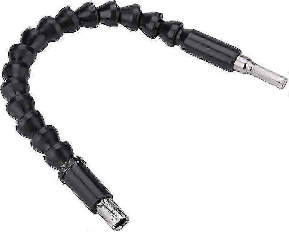 Flexible Drill Bit Extension 1/4" Hex Shank Magnetic Adapter Universal Black