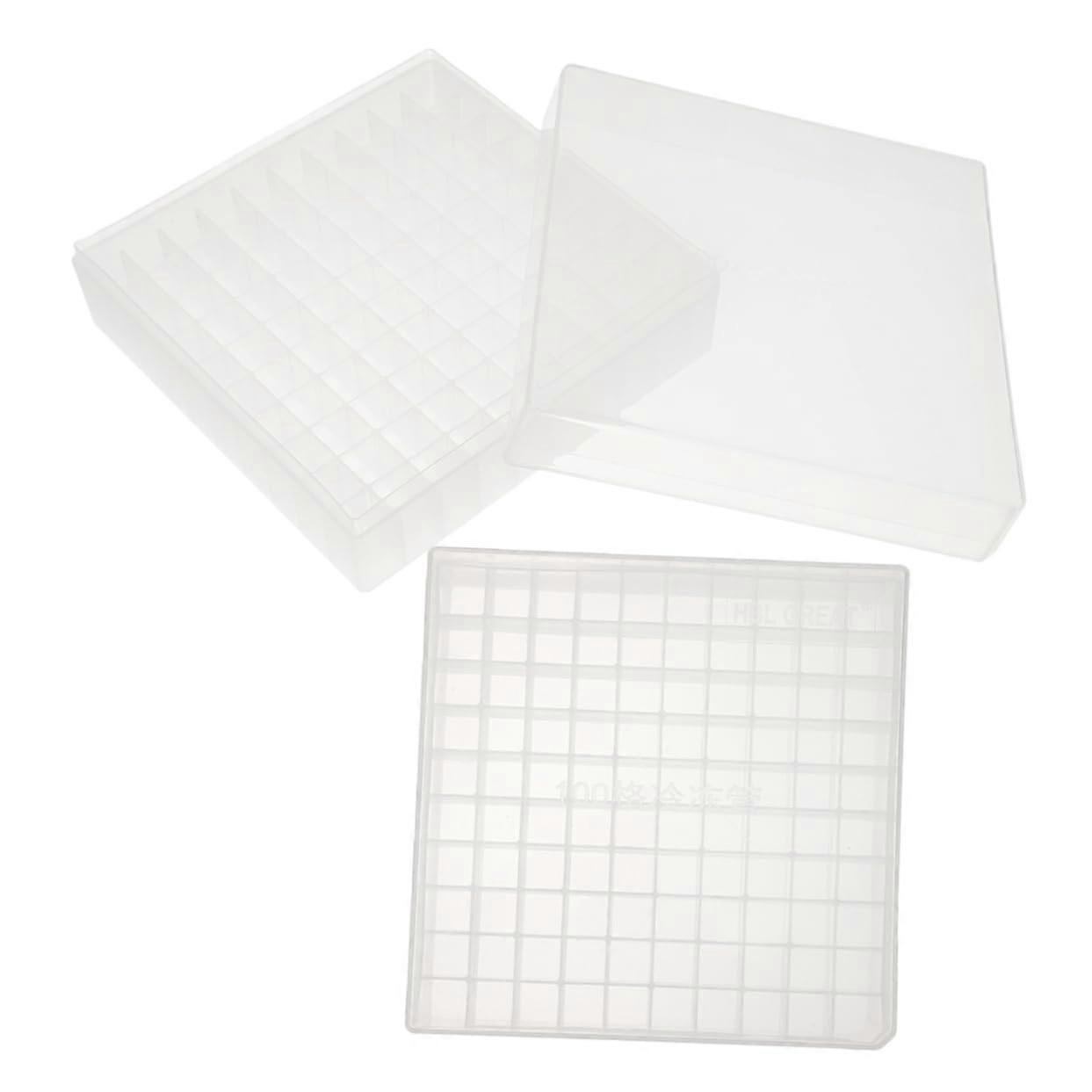 Freezer box for small tubes Cryo box with 100 compartments Vial holder PP material