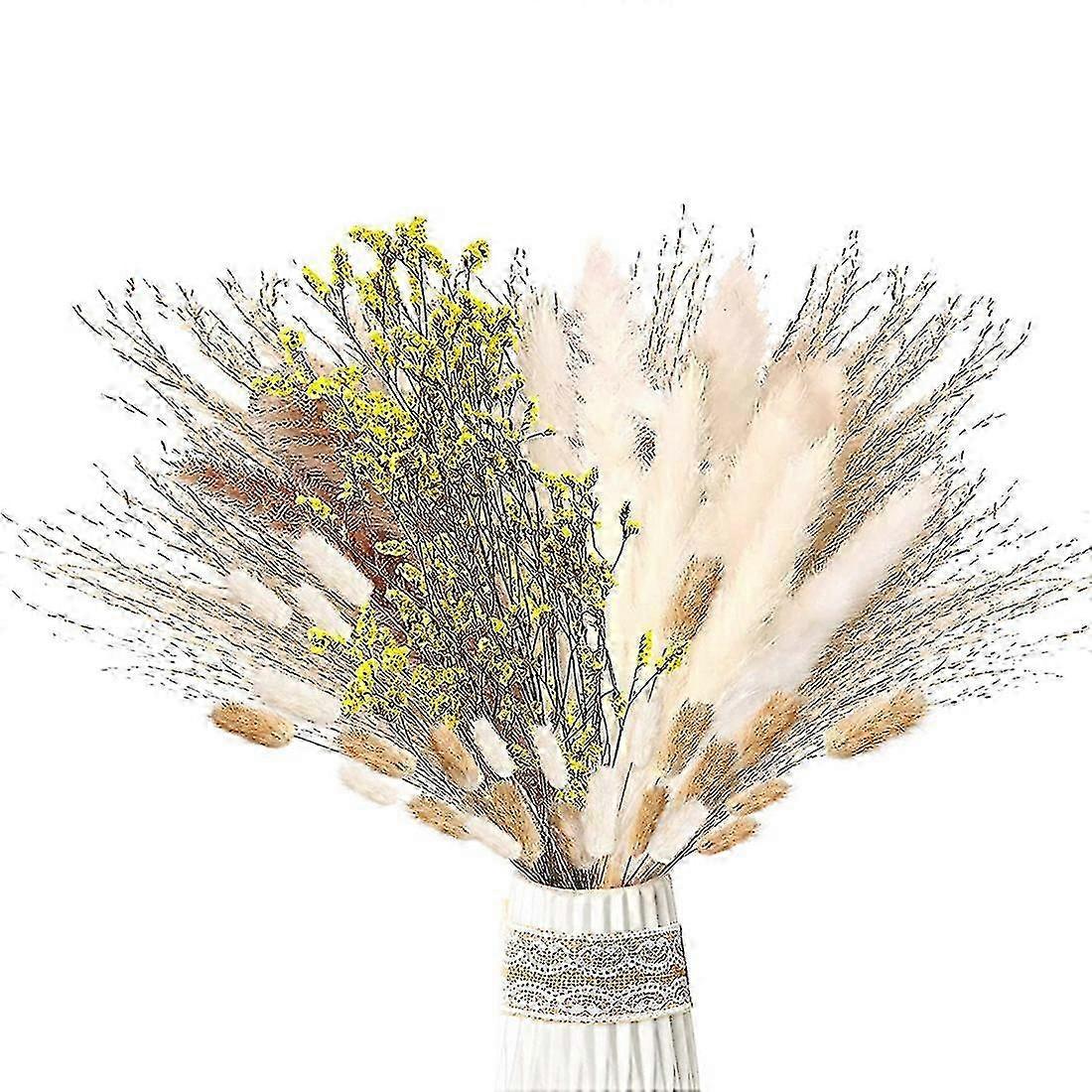 46 Piece Dried Flower Set Featuring Beautiful Dried Grass, Perfect for Home Decor and Events