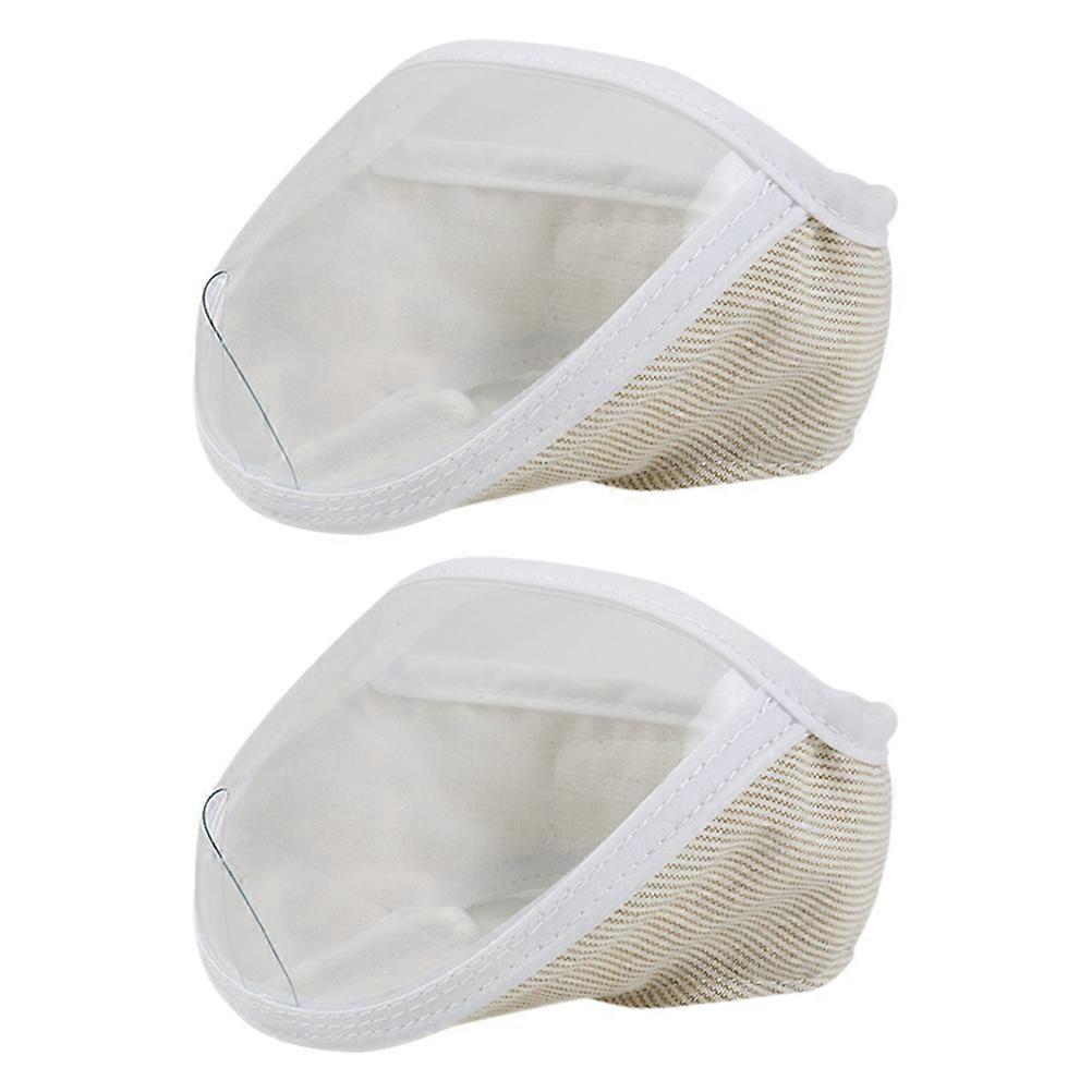 Convenient Grooming Muzzle Household Cat Muzzle For Cats Transparent Circular Shape Polyester 2Set