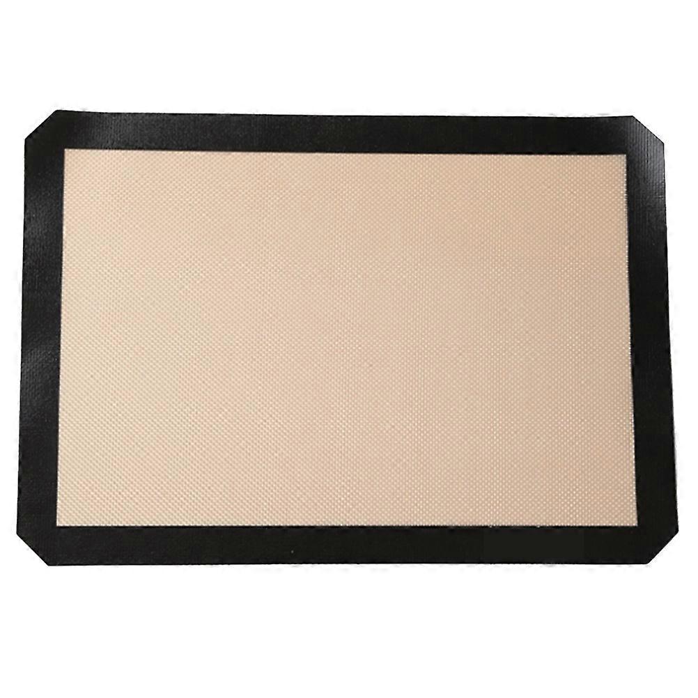 وسادات حصيرة سيليكون الخبز أداة خبز مقاومة للحرارة غير لاصقة لخبز المرينغ 0.7 مم سمك أسود 1 قطعة