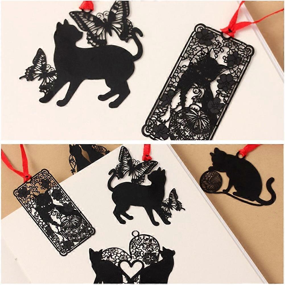 Creative Vintage Style Bookmark Clips Shape Metal Bookmarker for Book Reading Office School Supplies 5Pcs