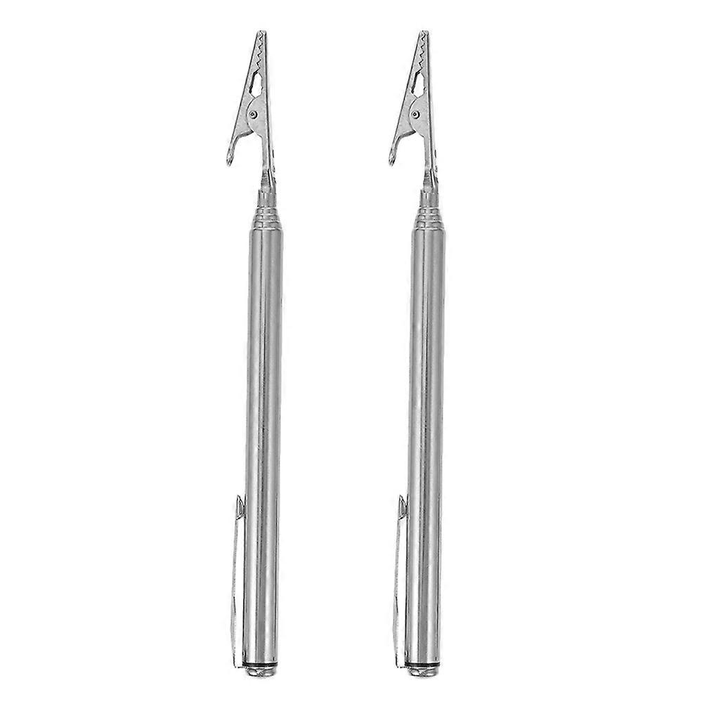 Telescoping Stainless Steel Sign Holder Clips with Clamp for Portable Event Displays
