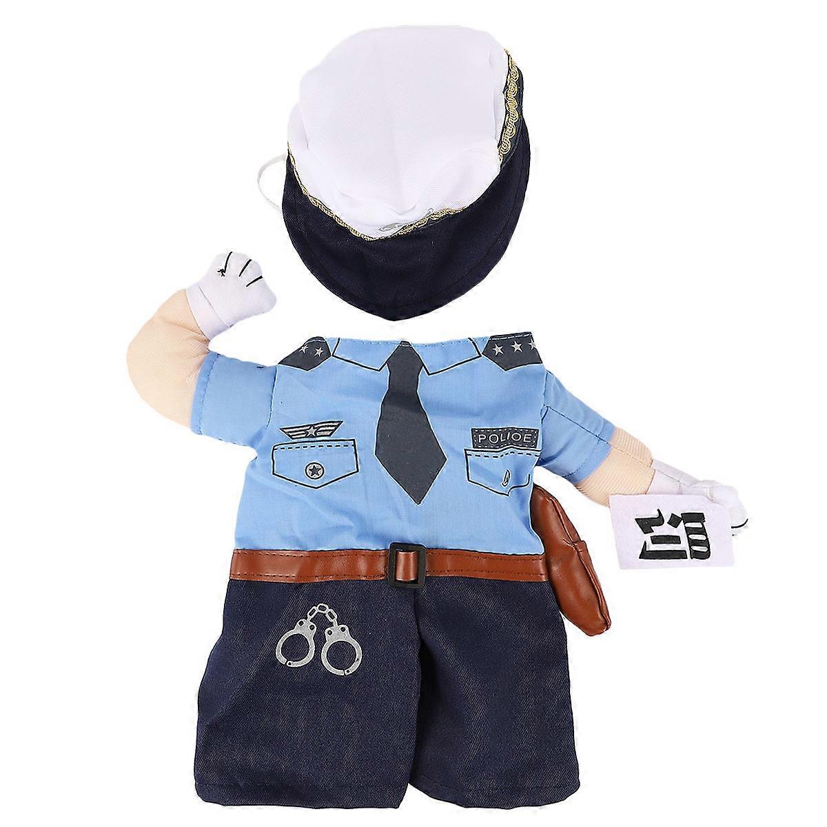 Costume Police Outfit Durable Funny Pet Clothes for Daily Wear and Special Occasions Easy to Clean and Put On