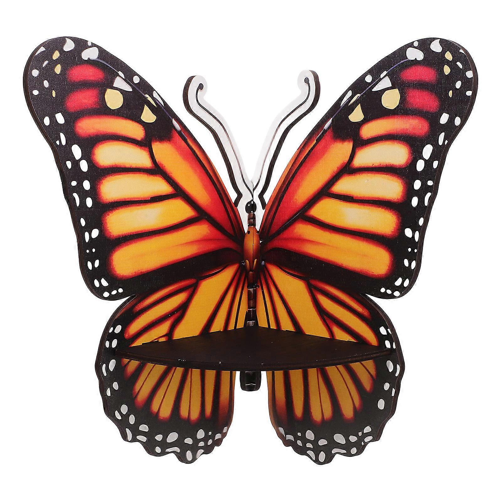 Display Shelf Wall Butterfly Decor For 9.8X9.1X4.5in 1Set