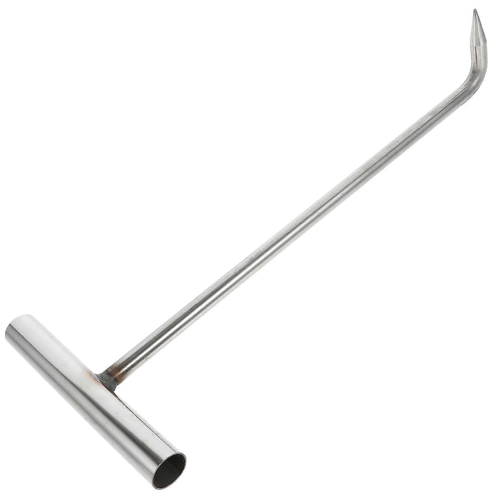 Utility Manhole Hook Tool Stainless Steel T-Shape Hook Construction 37.5X15X6.8CM 1Pcs