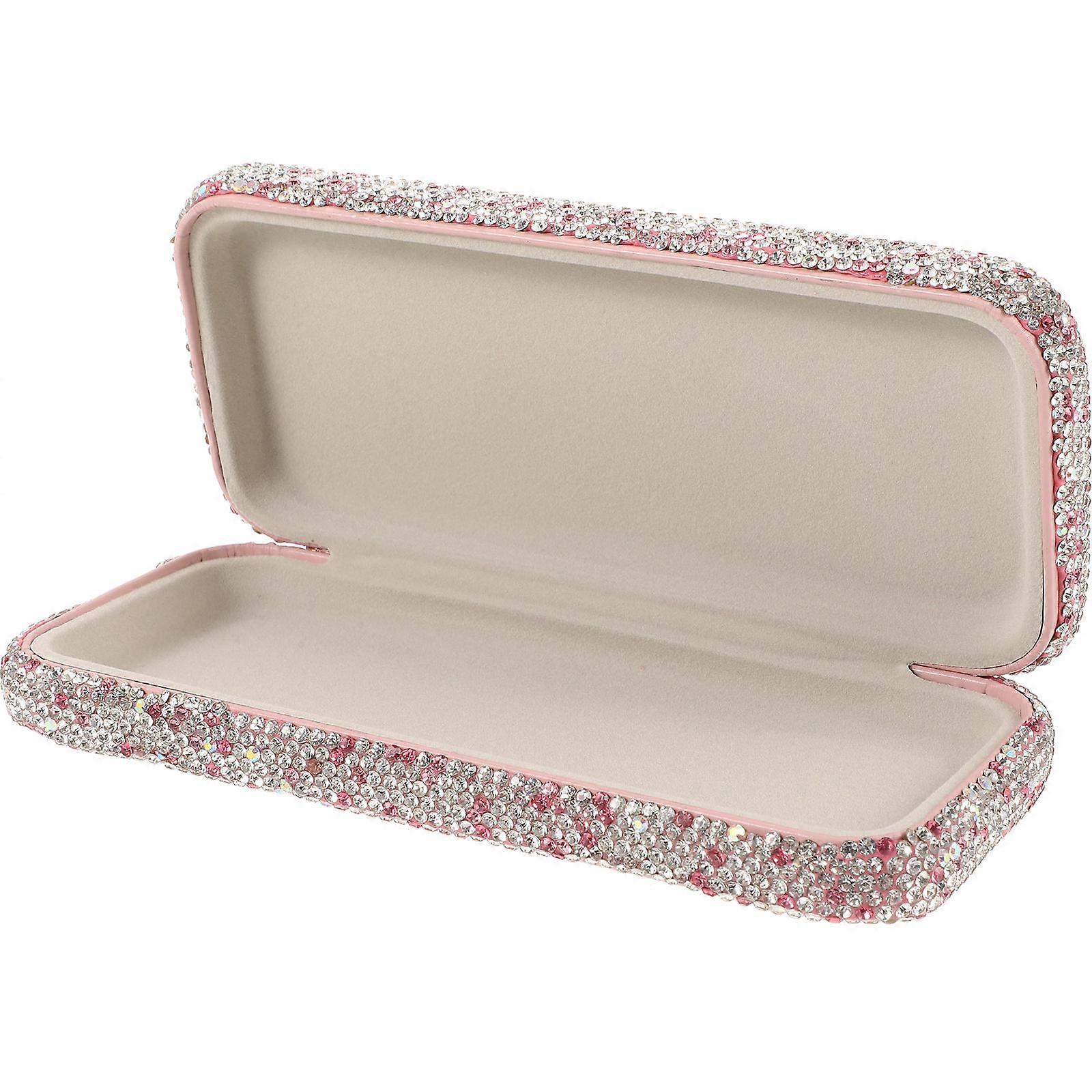 Convenient Glasses Holder Sunglasses Case Travel Pink Rectangular Storage 1Set