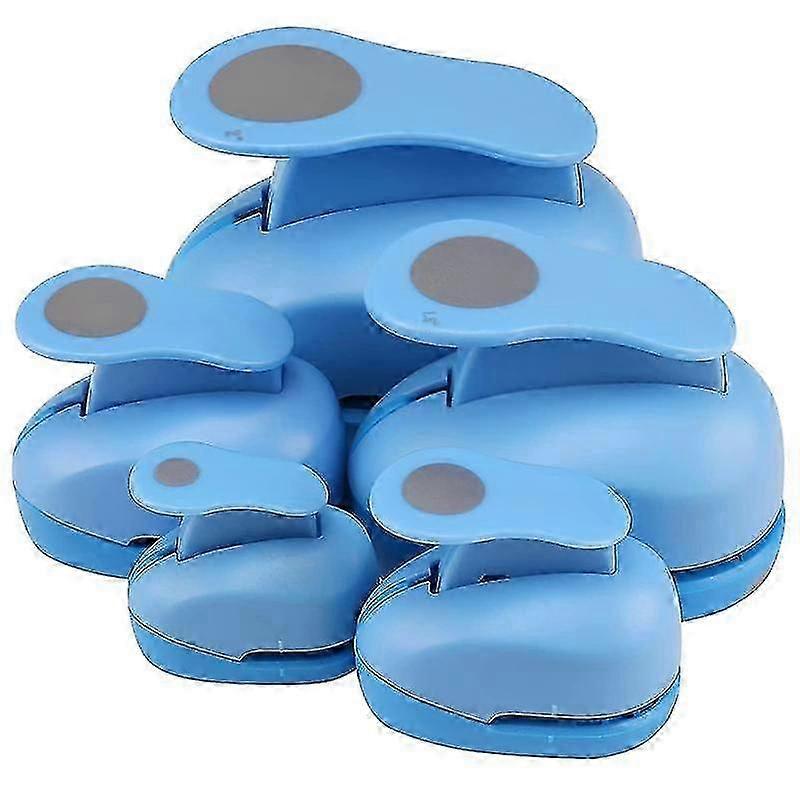 Circle Paper Punch, 5 PCS Circle Punches for Paper Crafts, 5 Different Size Circle Hole Punch,Rando