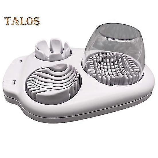 3-In-1 Egg Slicer with Cover 3 Slicing Modes Multi-functional Strawberry Mushroom Sandwich Salad Hard Boiled Eggs Dicer Masher Cutting Tool