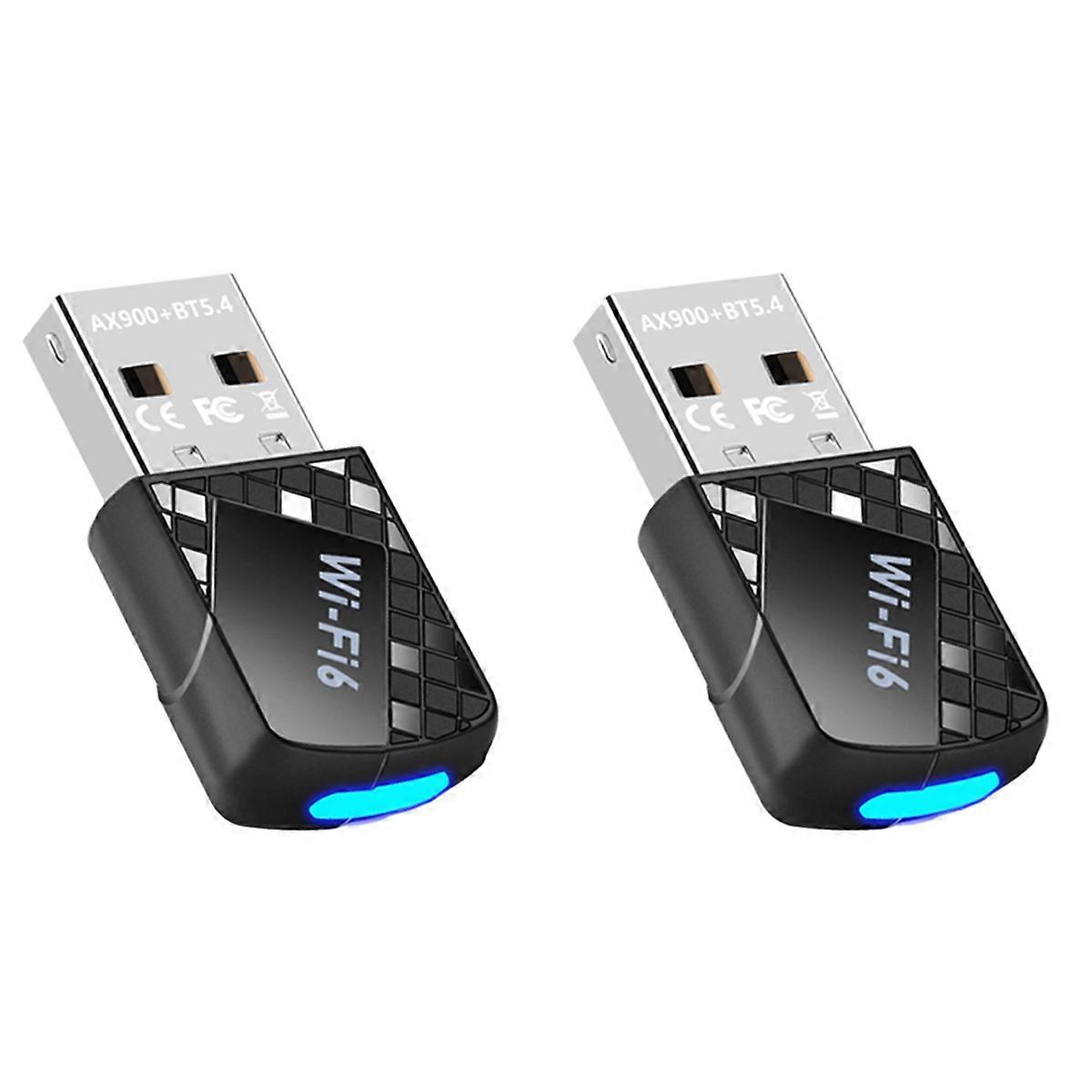 2X AX900 USB WiFi 6 Adapter 900Mbps Bluetooth 5.4 2 in 1 USB Dongle 2.4G 5G Wireless WLAN Receiver f