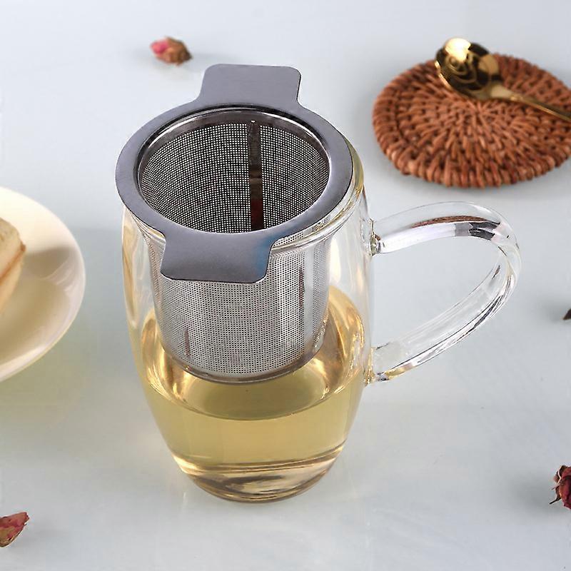 Lightweight Tea Strainer with Lid Double Ears Tea Infuser