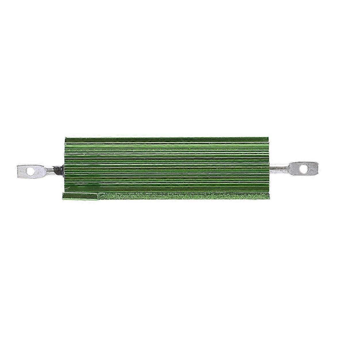 2 Pcs Chassis Mount Green Wirewound Aluminium Housed Resistor