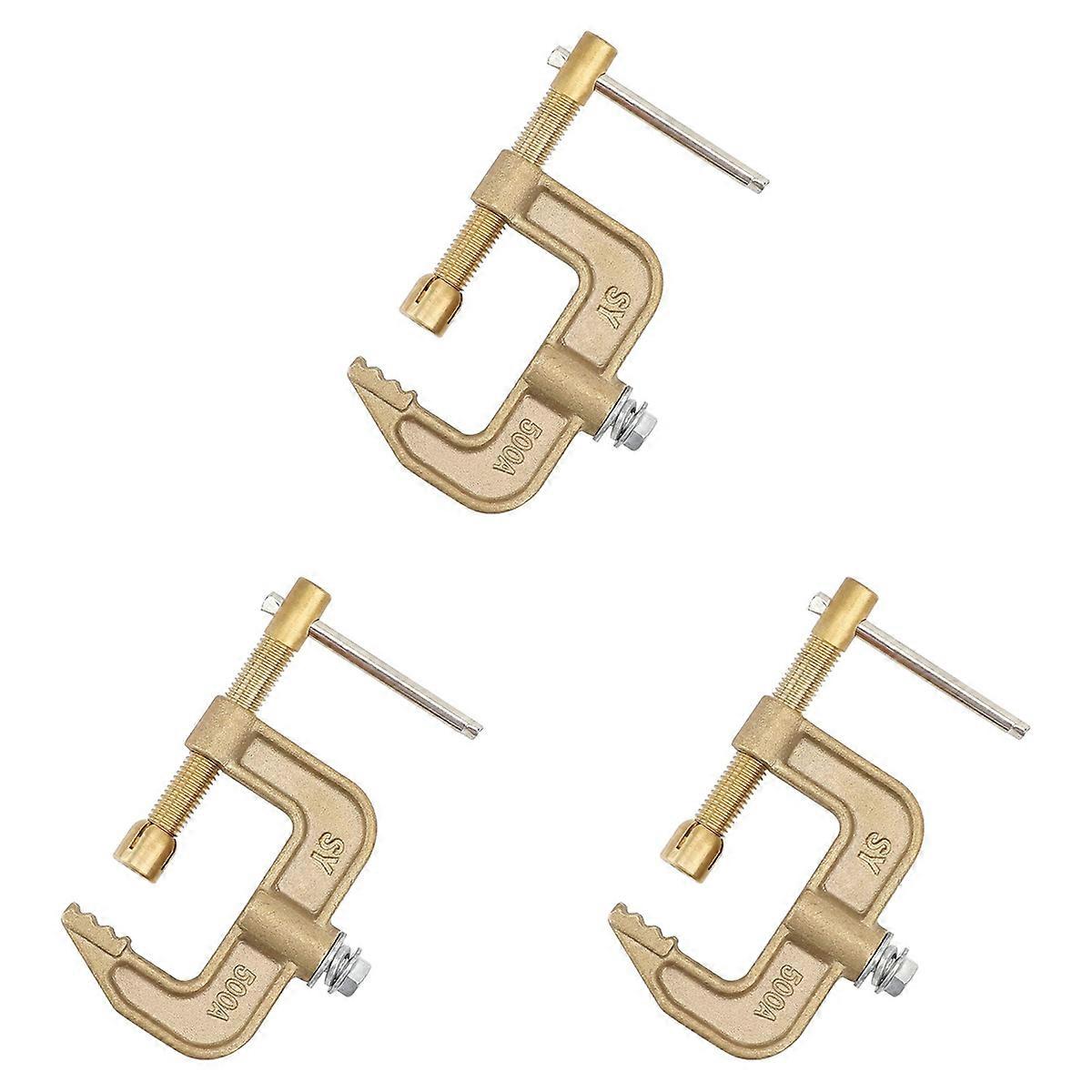 Welding Ground Clamp, 500A Current G-Type Solid Brass Ground Clamp