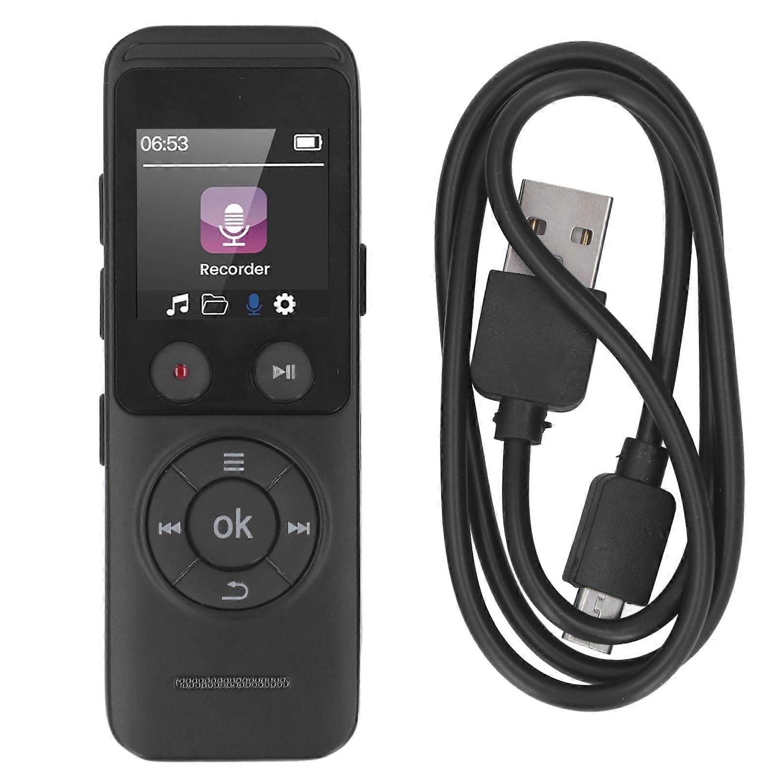 Voice Recorder with Bluetooth 5.2 MP3 Playback, Noise Reduction, Portable Recording Device with 8GB Storage for Lectures, Meetings, Interviews