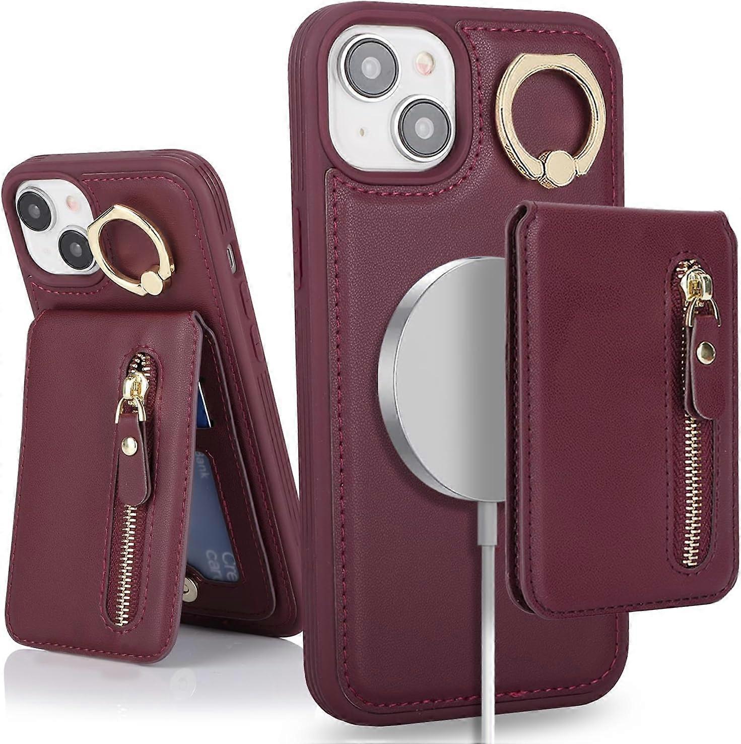 iPhone 13 Leather Case - Burgundy
