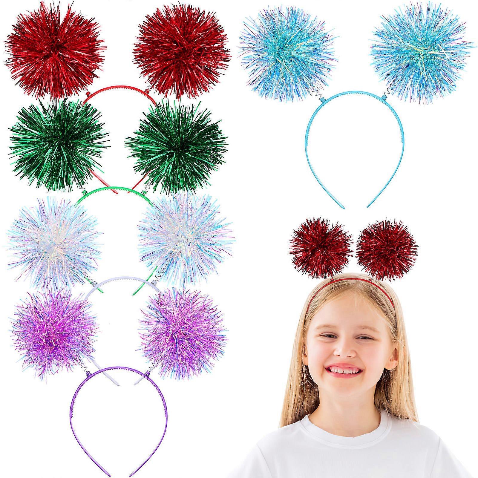 Here's a refined and professional product description based on the details you provided:
**5 Pack Headbands with Tinsel Party Headdress –