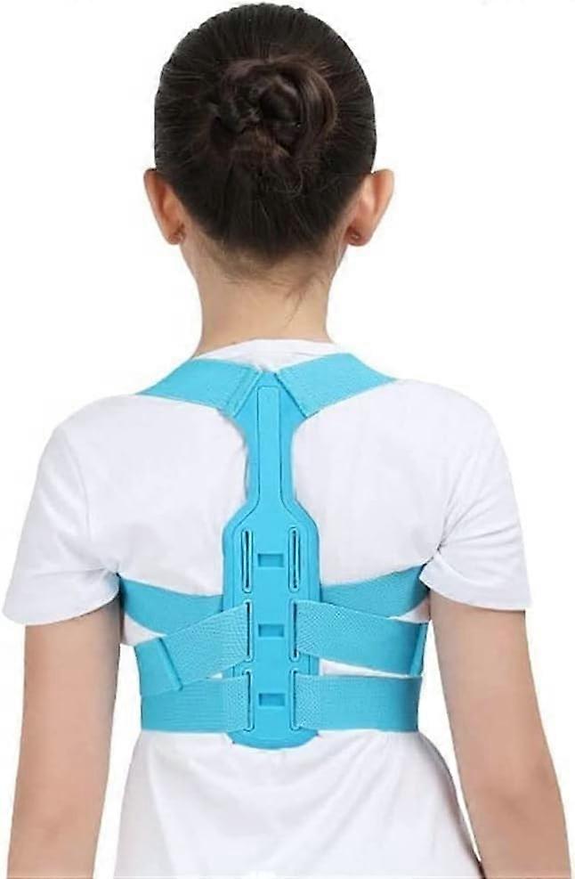 Adjustable Posture Corrector, Spine Lumbar Support Belt, Orthopedic Brace (Medium, Blue)