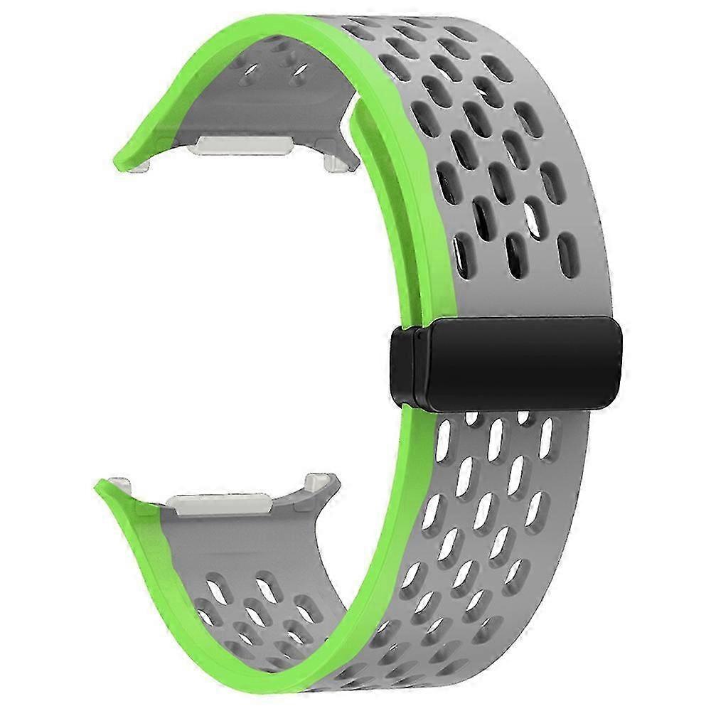 Type C Silicone Watch Band with Magnetic Folding Buckle for Compatible Smartwatches 47mm