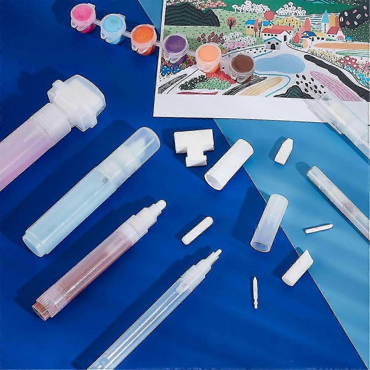 6Pcs Graffiti Markers Set Clear Refillable Paint Marker 11/13.5/17/18.5/24/46.5mm Empty Markers Set