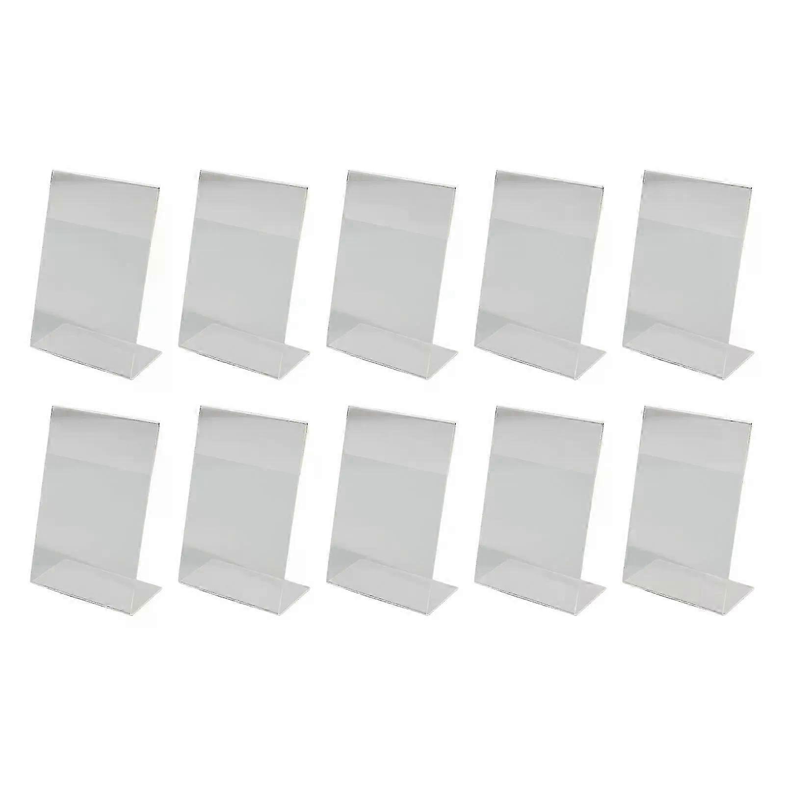 10/20 Pcs A6 Clear Acrylic Display Stand Fit For Office Desk Display Card Holder 10cm X 15cm Decorative Photo Supplies
