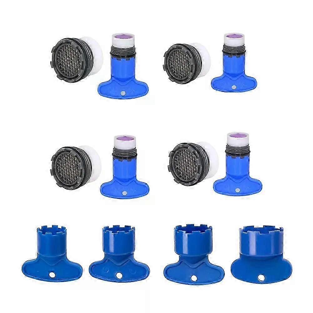 16Pcs Plastic Practical Faucet Aerator Wrench with Bubbler Filter Faucet Aerator Key Tap Tool Foamer Removal Spanner Instrument