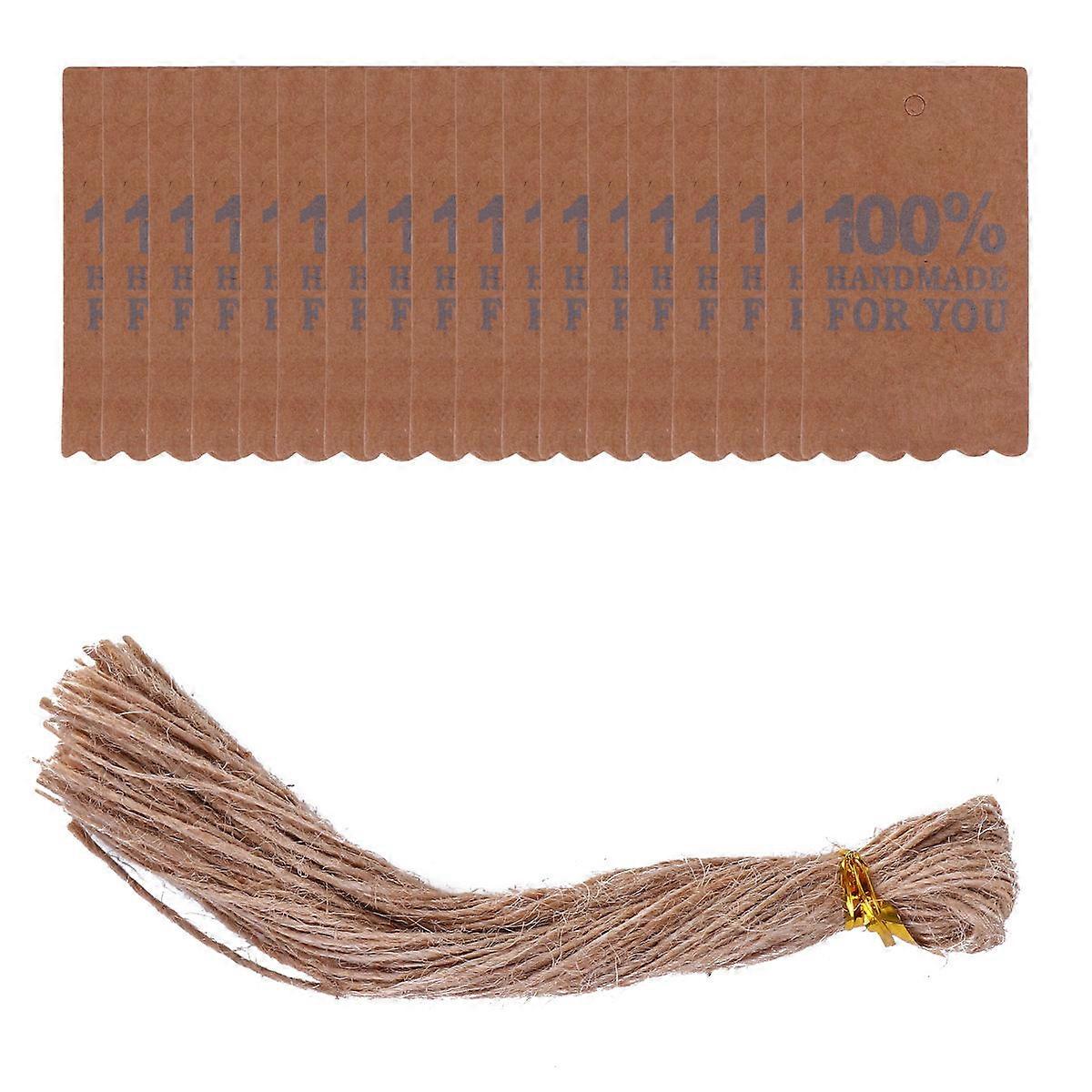 Brown Merchandise Tag with Twine String for Labeling and Gifting 1 Set