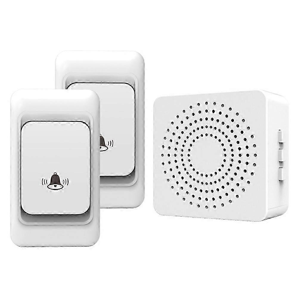 Wireless Doorbell with 38 Ringtones, USB Powered (2 Transmitters + 1 Receiver)