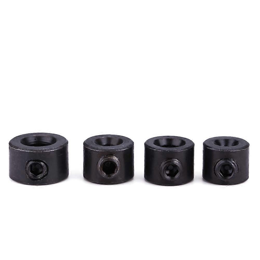 8pcs 3-16mm Drill Depth Stop Collars Set with Hex Wrench Black