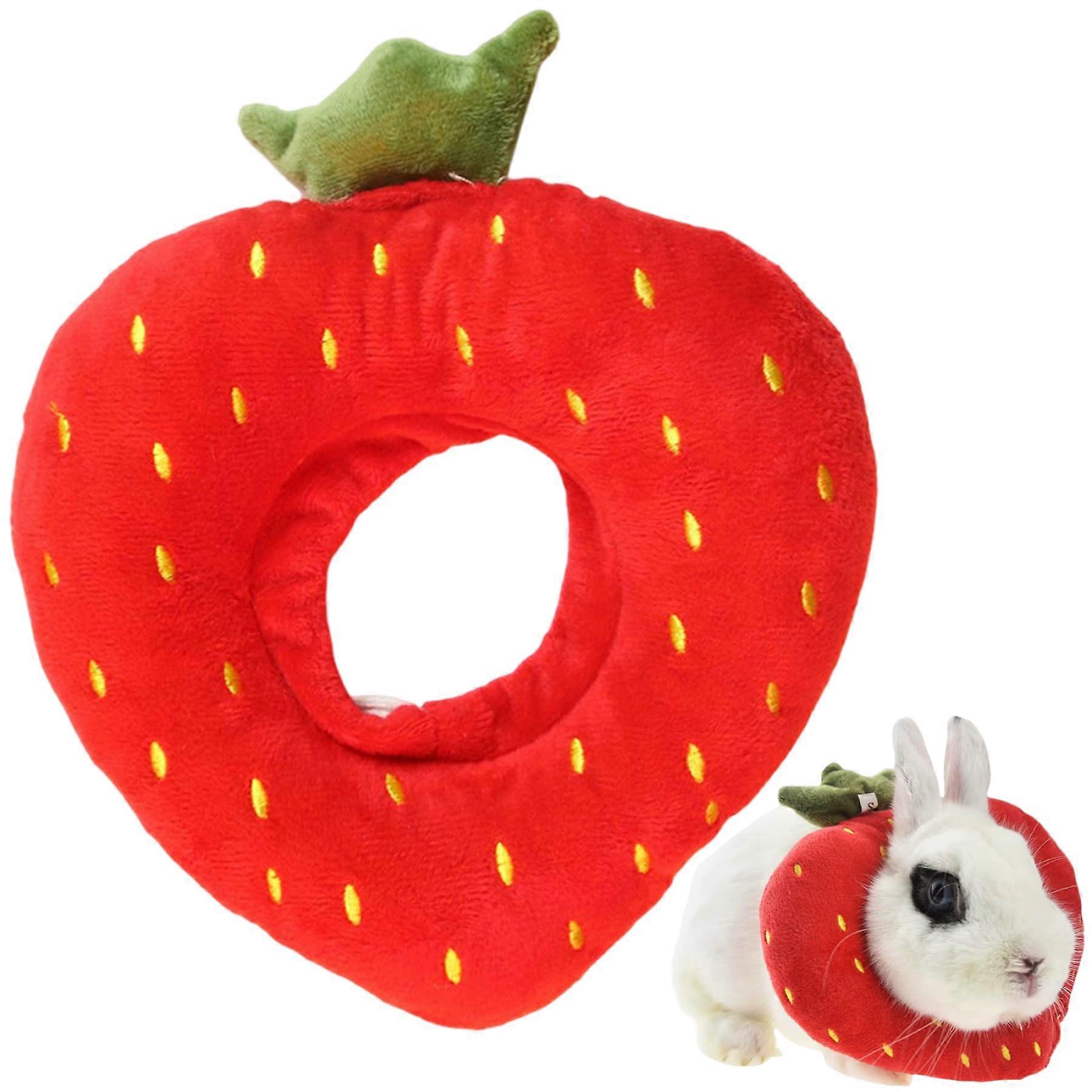 Strawberryshaped Soft Cute Adjustable AntiLicking and AntiBiting Cat Recovery Collar for Cats, Kittens, Rabbits, and Pets