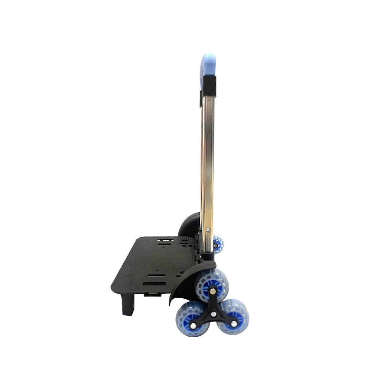 Plecak Wózek Składany wózek 6 kół Wózki na kółkach Buggy Wózek ręczny ze stopu aluminium do szkoły, 6 Round Sky Blue, M, 6 Round Sky Blue
