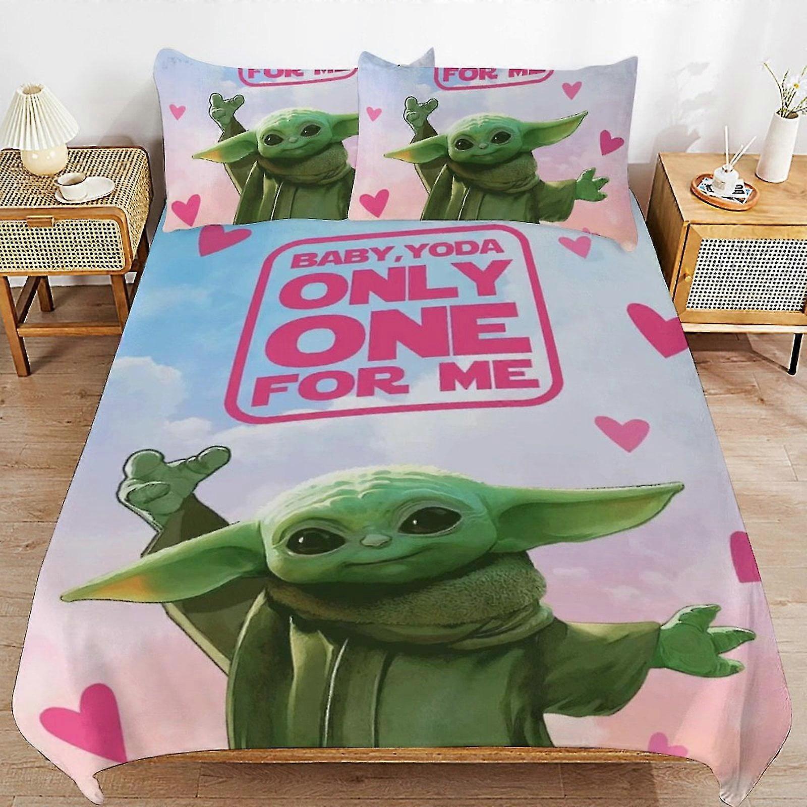 Conjuntos de Cama Fofos com Personagem Adorável, Decoração de Quarto Leve Impressa em 3D com 1 Capa de Edredom e 2 Travesseiros, Crianças Meninos Meninas 8670