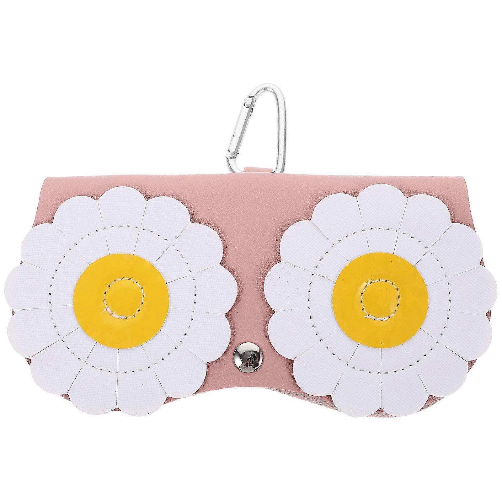 Sunglasses Case Durable Eyeglasses Storage Sleeve Crash Pouch with Hanging Closure Secure Protection Floral Design for Travel Everyday Use
