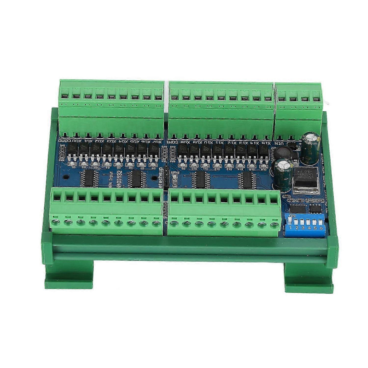 RS485 Input Controller 32 Channel DIN Rail Isolated PLC Switch Quantity Acquisition BoardNPN with Shell Low Level