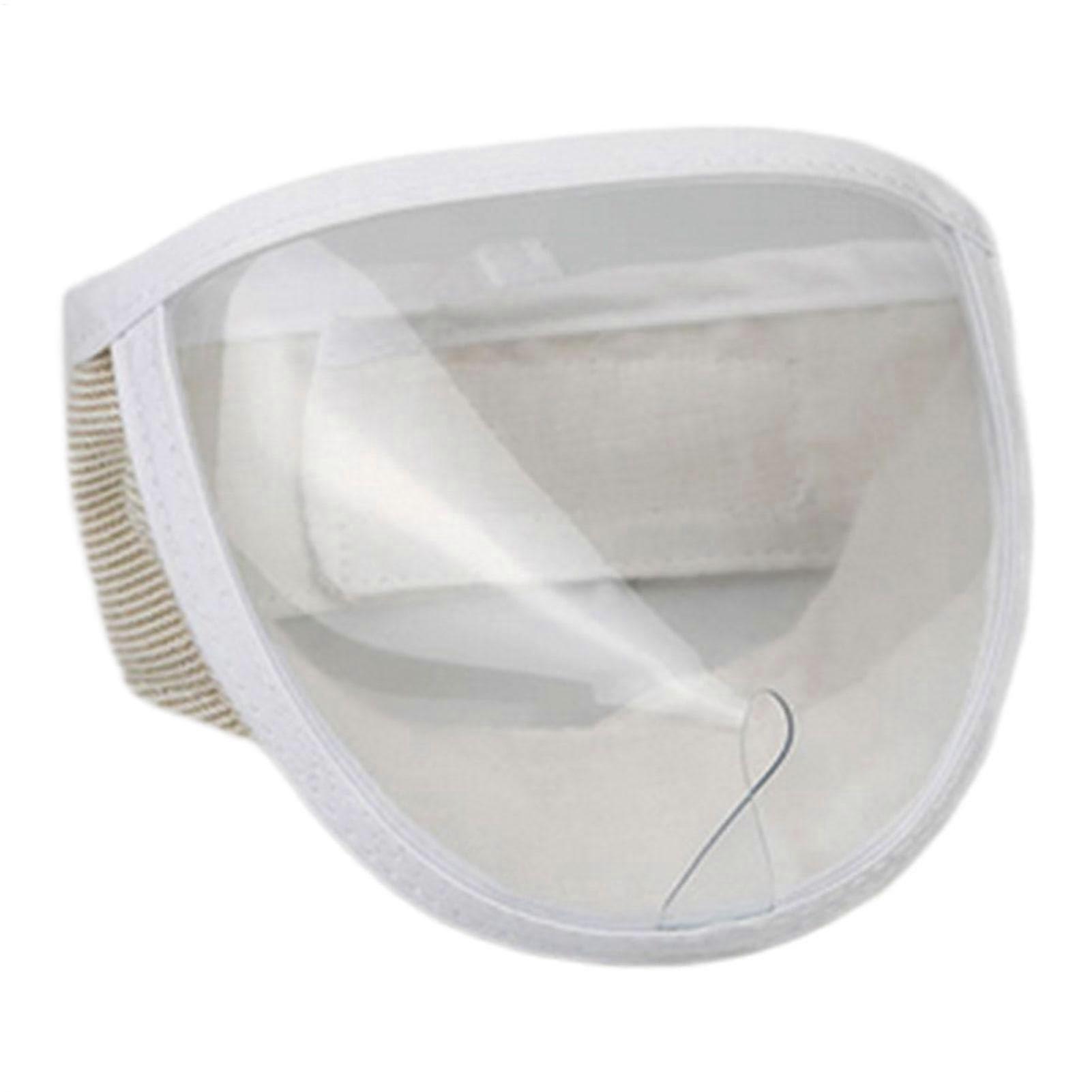Mush Moss Cat Mesh Breathable Cat Mouth Guard For Biting Prevention, Adjustable White Cover
