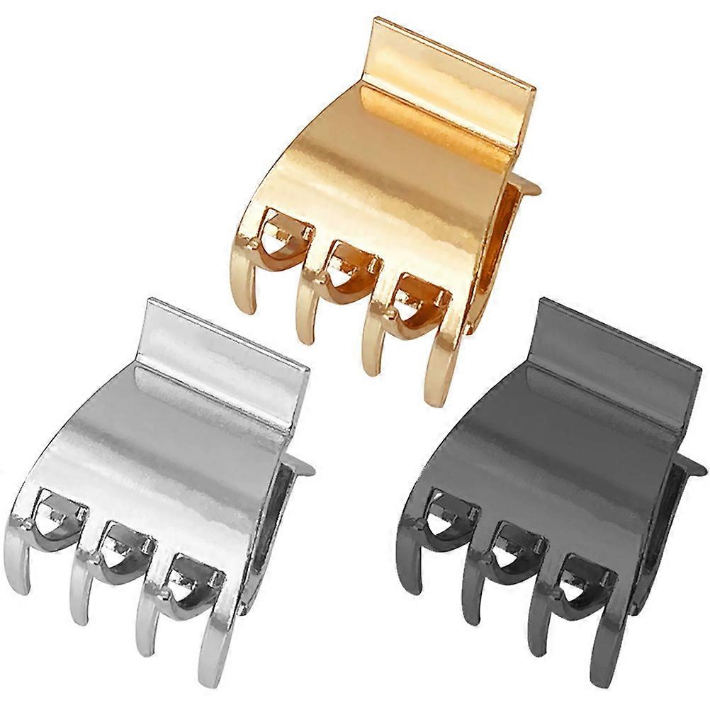 Small Claw Clips 3Pcs Alloy Assorted Color with Firm Hold for Decoration
