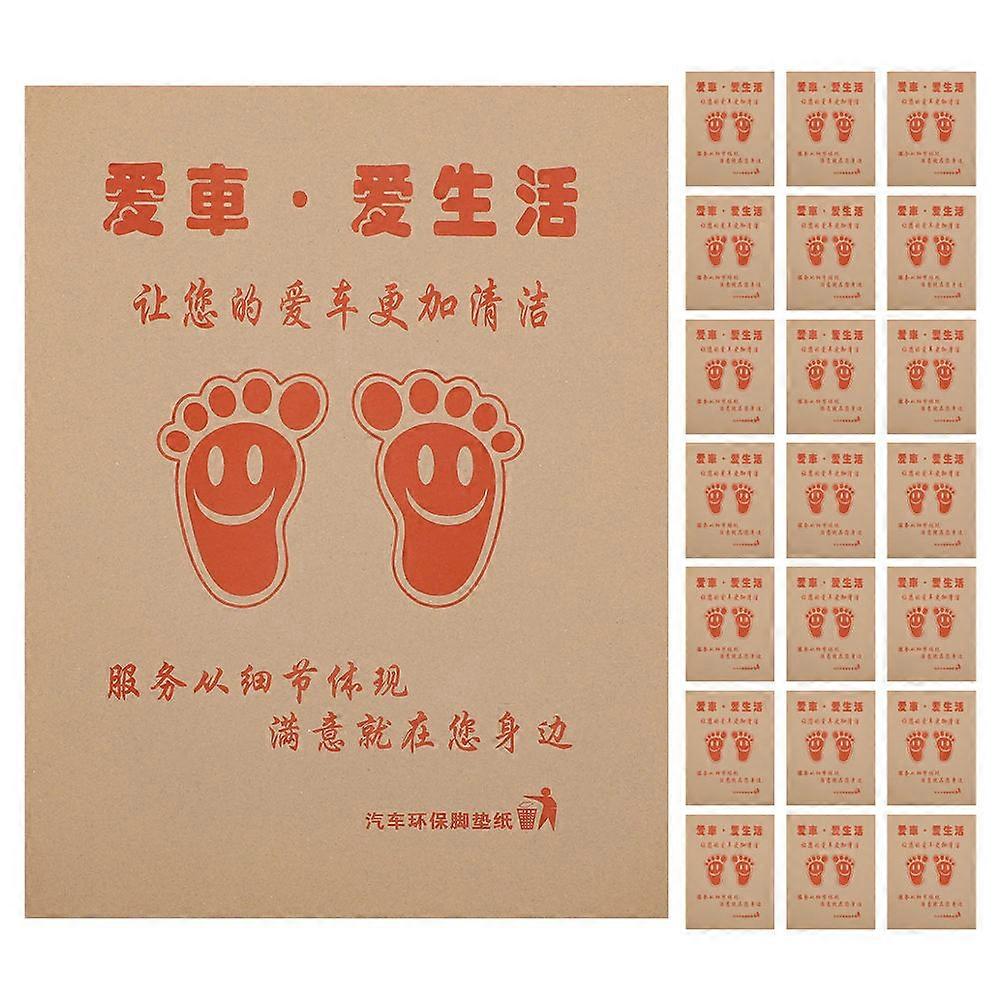 Car Carpet Mats Kraft Paper Rectangular Shape Versatile Design For Automotive Floor Protector 50Pcs