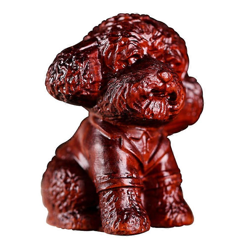 Pet Pendant Decoration Carved Wooden Dog Charm Adorable Pendant Diy Key Chain Pendant Daily Use Handicraft Enthusiasts 1Set