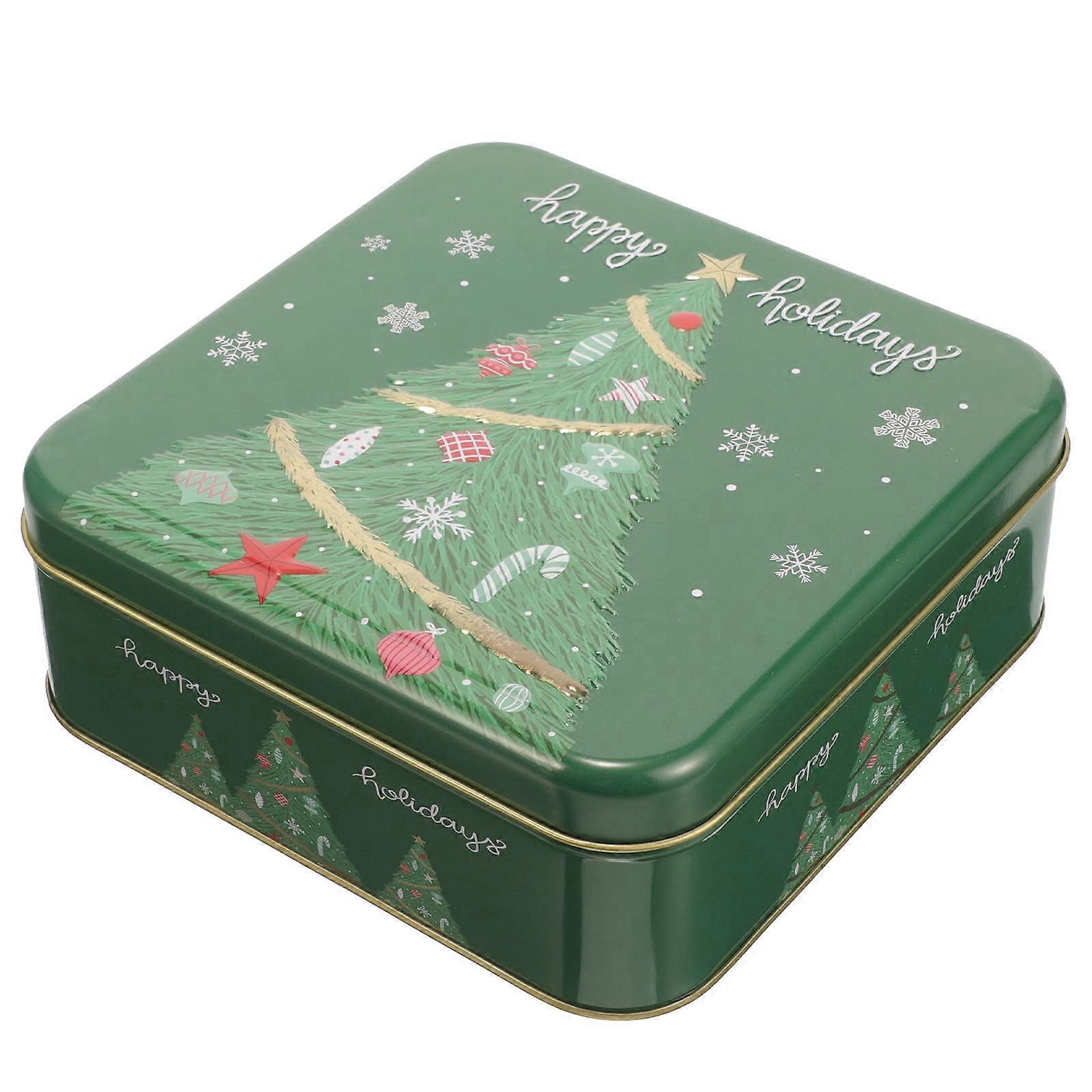 Novelty Biscuit Tinplate Cookie Tin Christmas Party Storage present Packaging 1Pack