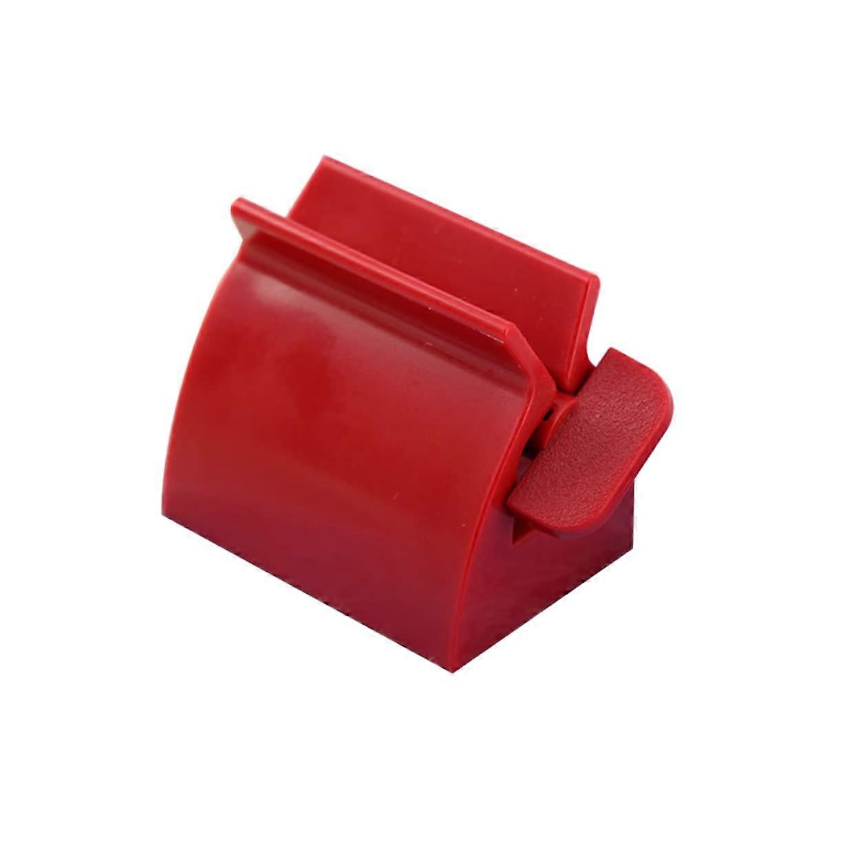 Toothpaste Dispenser Efficient Toothpaste Squeezer for Bathroom Red Color, Space-Saving Design, Easy Application