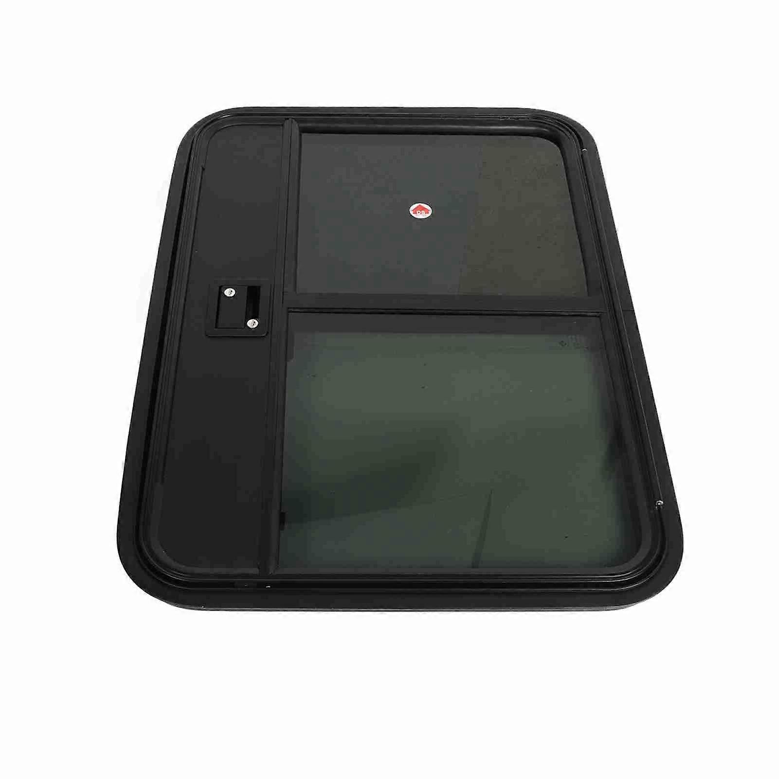 Porta RV Tear Drop Vidro Temperado Janela Deslizante Colorida Vedação Completa Camper Trailer Porta com Trava Segura de Rede de Insetos 