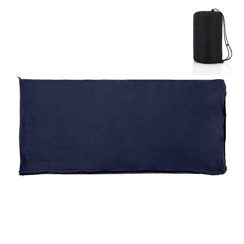 Light and compact camping sleeping bag with fleece lining for easy transport, black