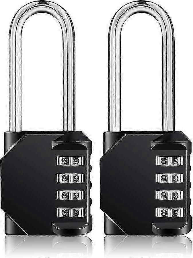 Numbers Padlock Long Shackle. Large Combination Locks. 4-digit Lock, Heilwiy Numerical Gift
