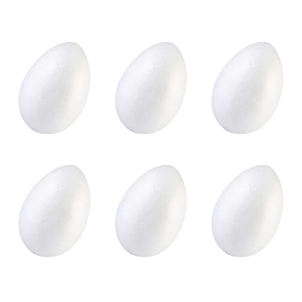 6pcs Easter Foam Eggs DIY Graffiti Painting Creative Festival Decorations Durable Imitation Egg Props for Party