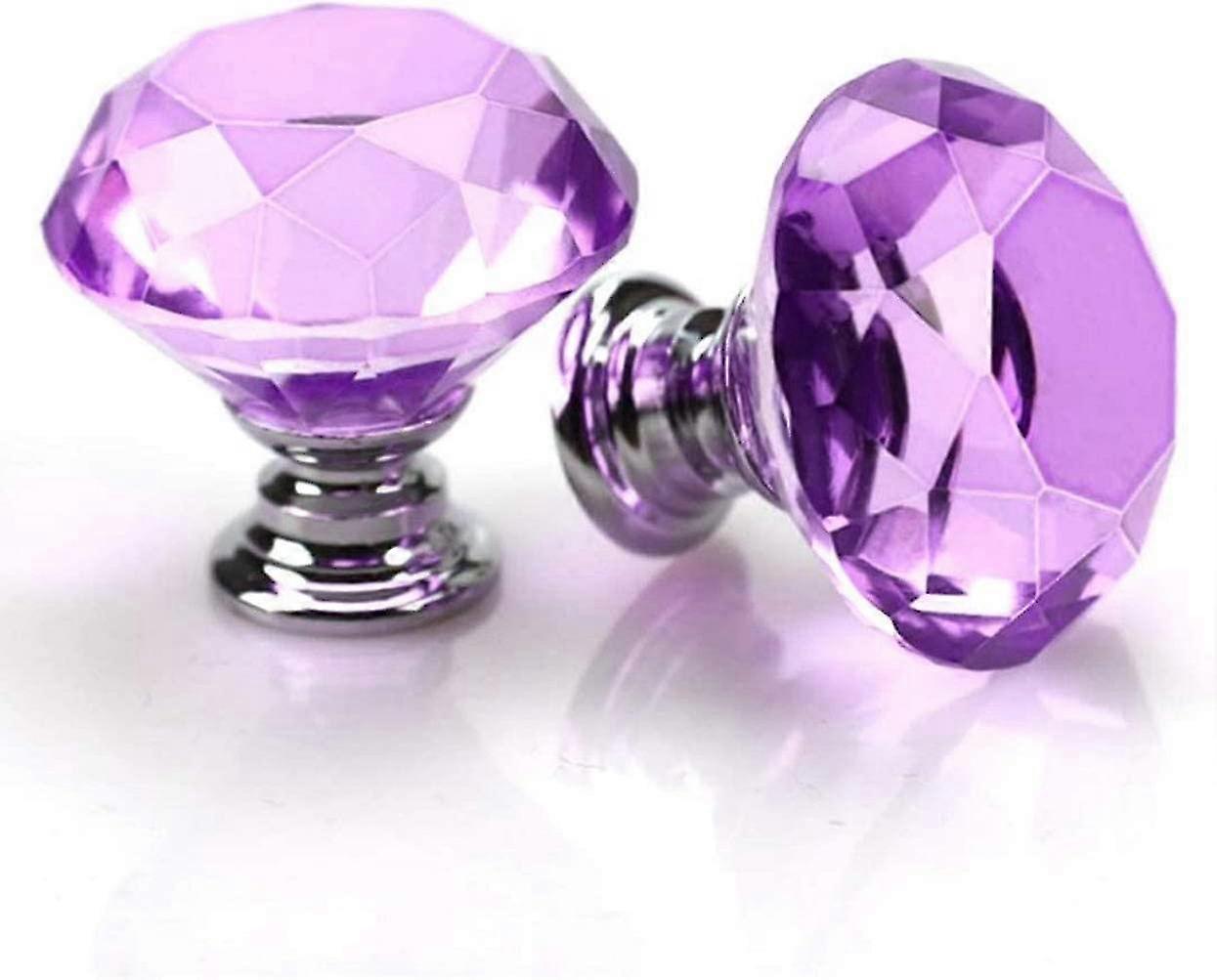 AOOPOO 10PCS Crystal Drawer Pulls Diamond Shaped Knobs for Cabinet Kids Room Drawer Dresser Drawer with Screw (Red) 2025