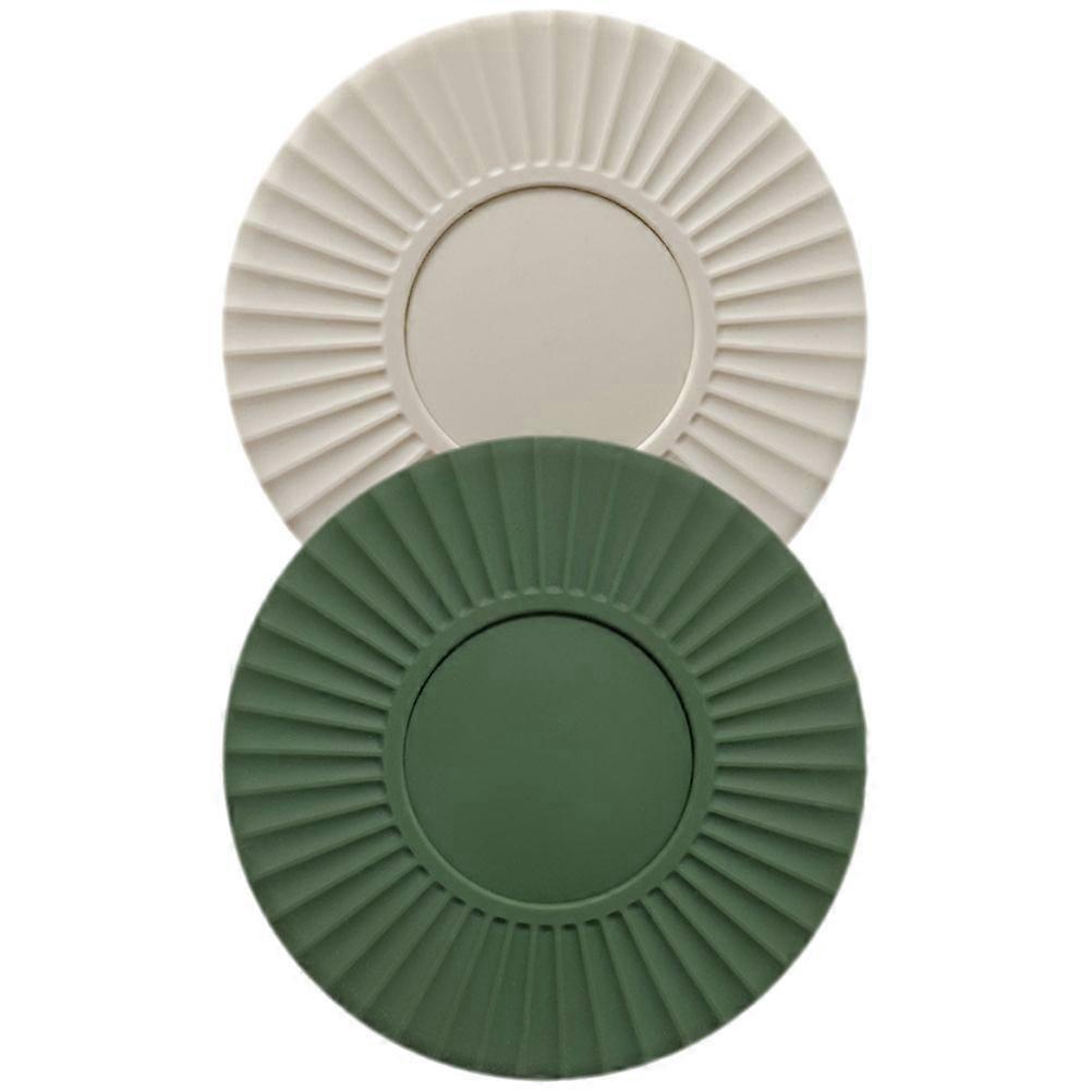 2pcs Silicone Kitchen Mat for Home Assorted Color Non-slip Heat Resistant Mat 7.8x5.9in