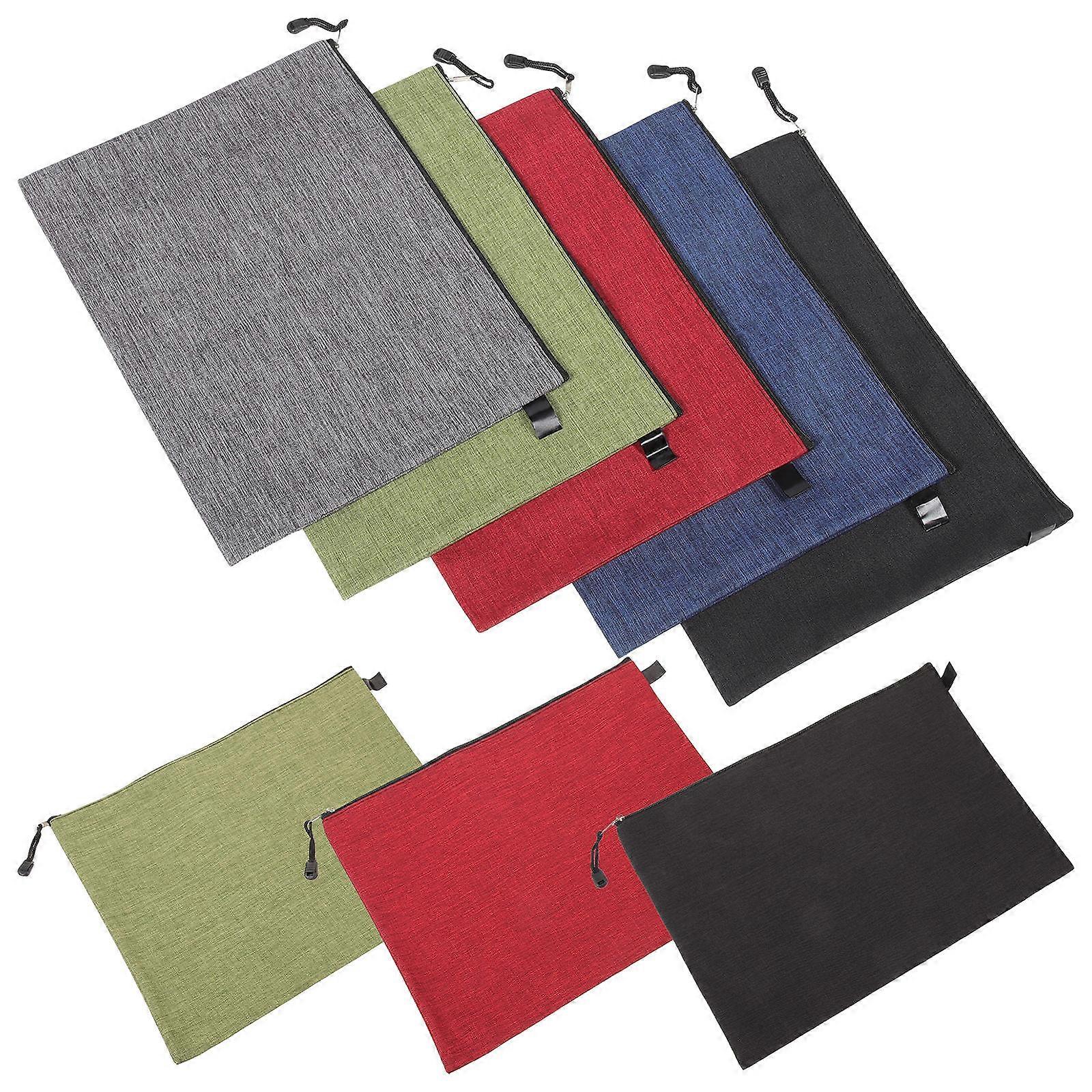 Waterproof Folder for Documents Reusable File Pockets for Students 37x27cm Assorted Color 8Pcs