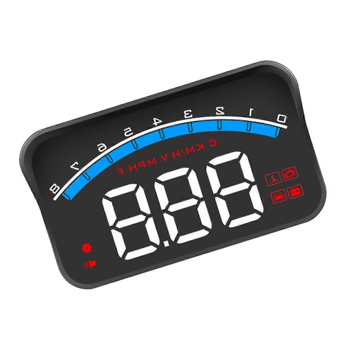 Tachometer with GPS function, black for cars, performance tachometer with LED color display, temperatureresistant, energysaving, versatile.