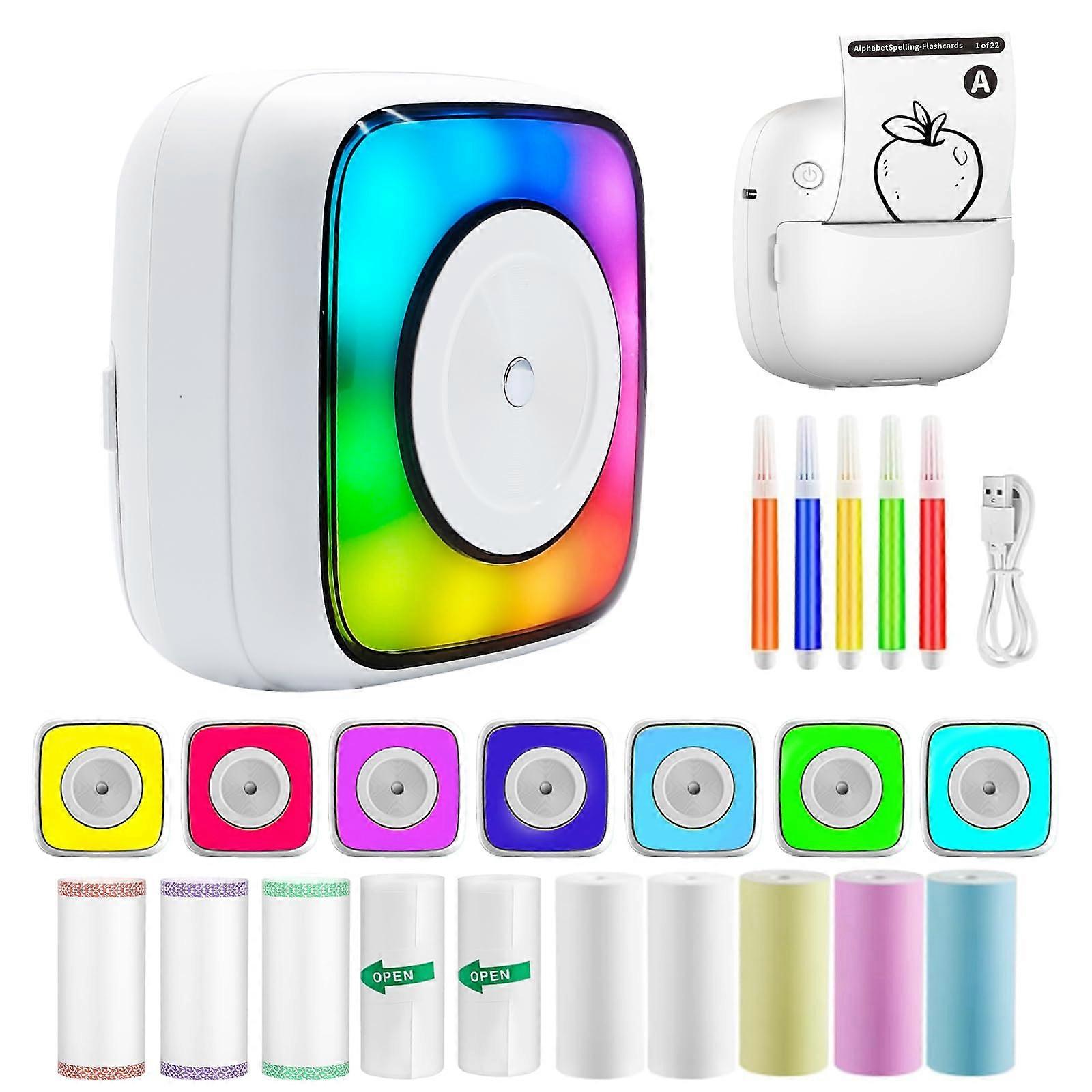 Portable Mini Sticker Printer, Bluetooth Smart Pocket Thermal Printer for iOS Android